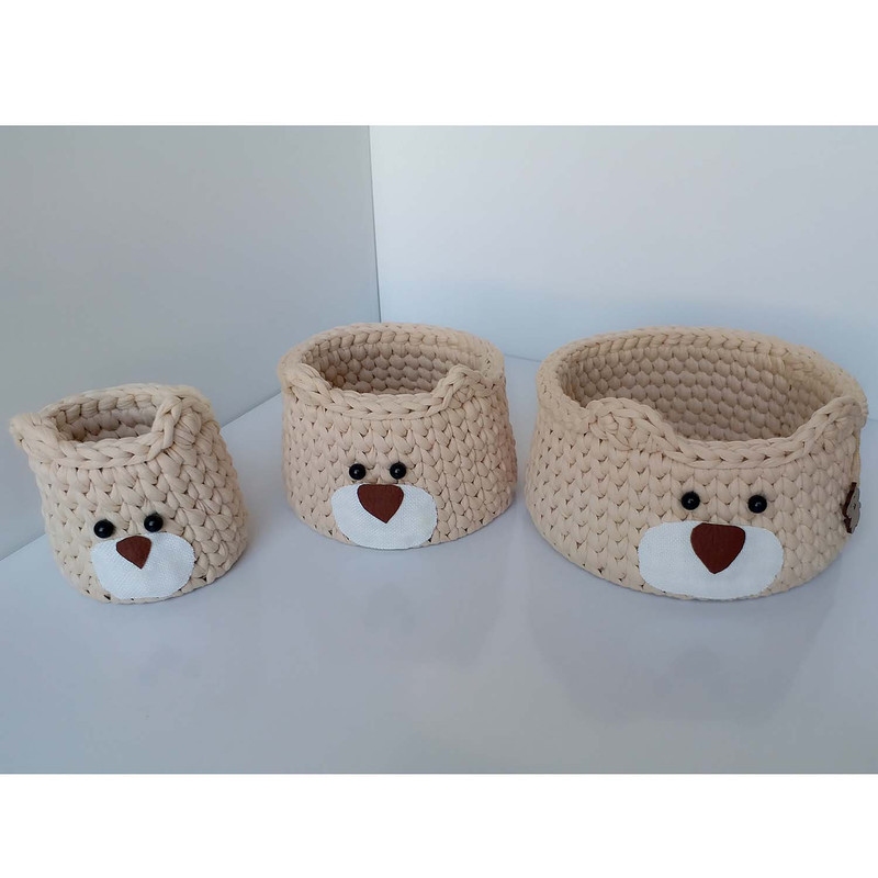ارگانایزرکودک طرح خرسی مدل تریکو کد BEAR-02 مجوعه 3 عددی