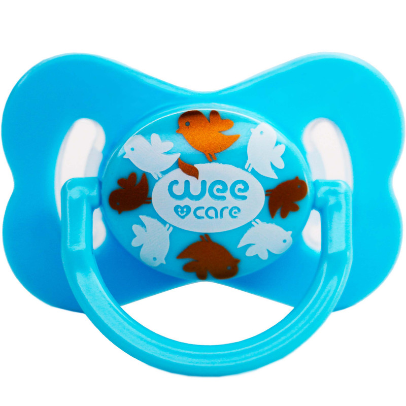 پستانک ارتودنسی وی کر مدل دربدار دسته دار مات چاپدار پروانه ای سایز 12+ ماه کد P126